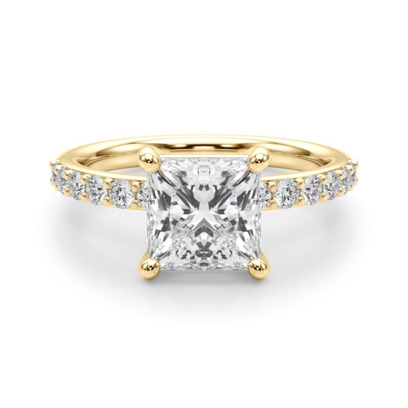 GIA-zertifiziert 0,7 Karat Prinzessin & Classic Channel Band Diamantring im Zustand „Neu“ im Angebot in New York, NY