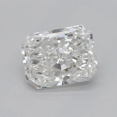 GIA Certified 0.7 Carat Radiant Prong Set Solitaire Diamond Ring