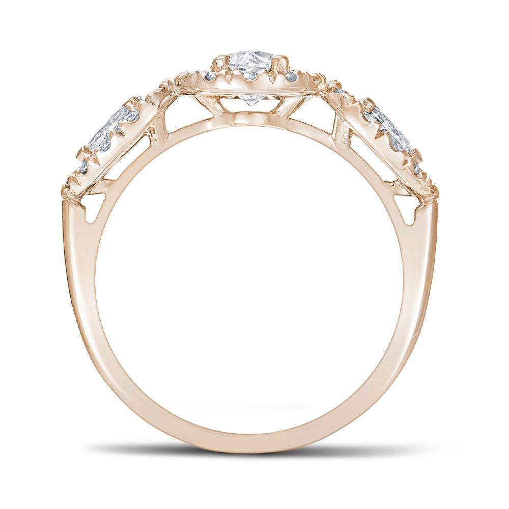 For Sale:  GIA Certified 0.70 Carat Diamond Pink Gold 18K Ring 2