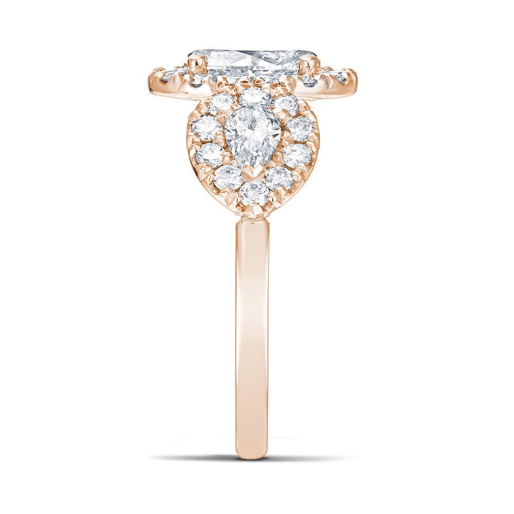 For Sale:  GIA Certified 0.70 Carat Diamond Pink Gold 18K Ring 4