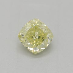 GIA Certified 0.70 Carat Fancy Green Yellow SI1 Clarity Diamond