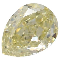 GIA Certified 0.70 Carat Fancy Light Yellow I1 Clarity Diamond