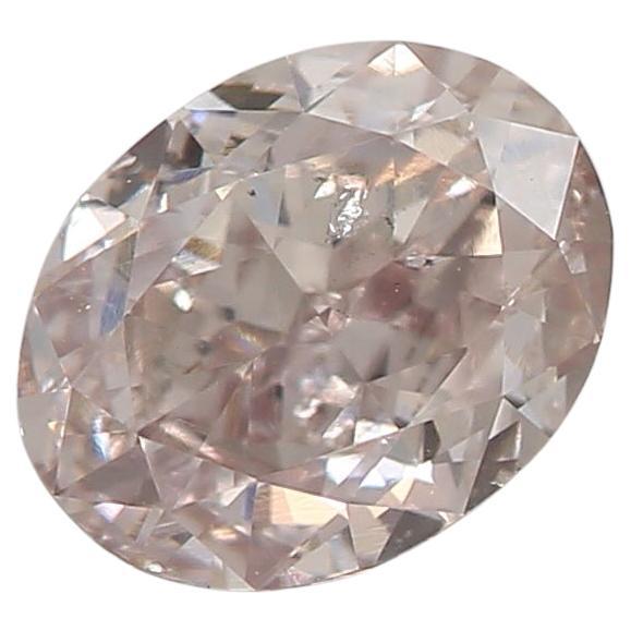 GIA Certified 0.70 Carat Fancy Pinkish Brown SI2 Clarity Diamond