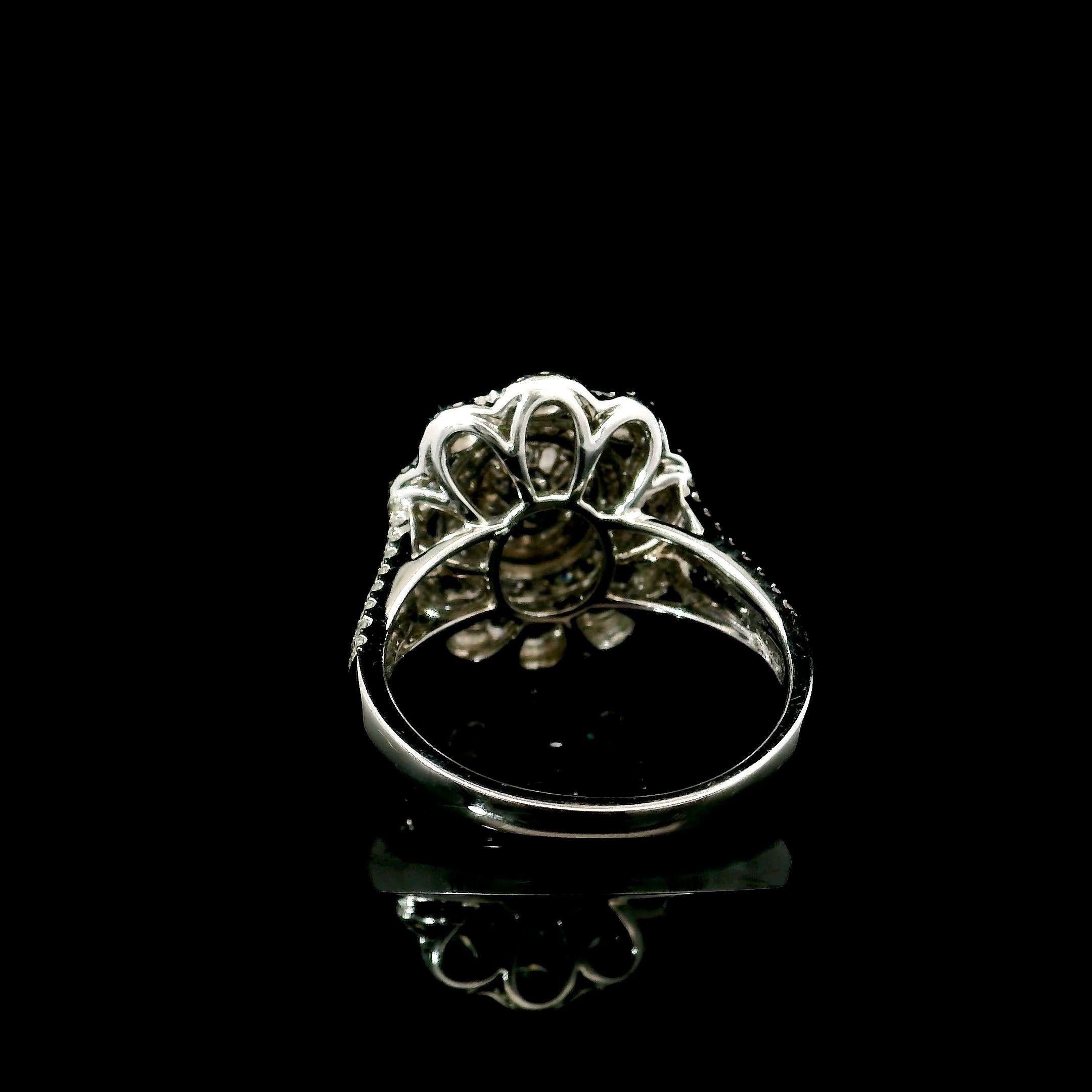 Women's or Men's GIA Certified 0.70 Carat Light Green I1 Clarity Diamond Ring For Sale