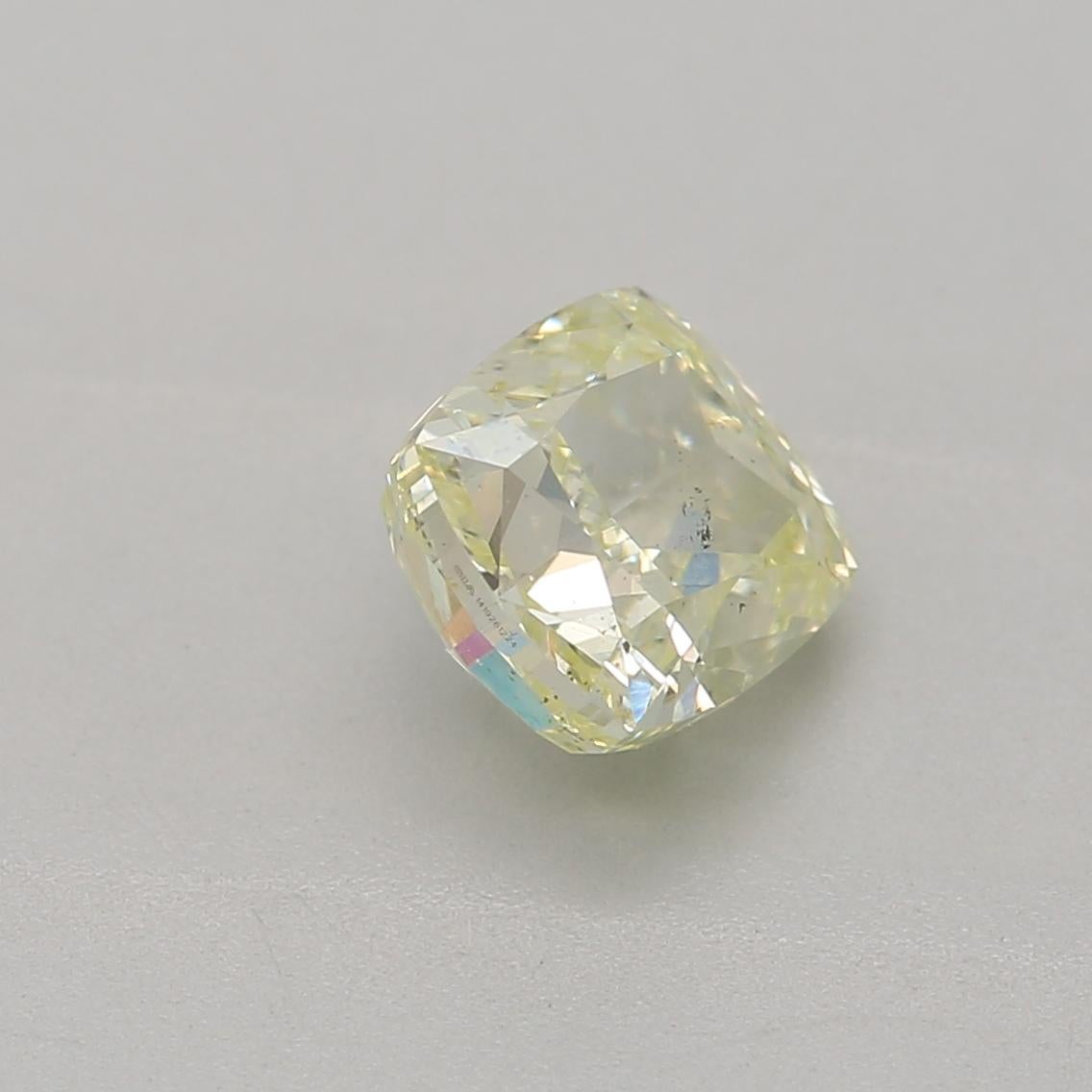Women's or Men's GIA Certified 0.70 Carat Light Greenish Yellow SI1 Clarity Diamond For Sale
