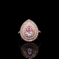 GIA Certified 0.70 Carat Light Pinkish Brown SI2 Clarity Diamond Ring