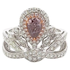 GIA Certified 0.70 Carat Pink Diamond Ring GIA Certified 0.70 Carat Pink Diamond Ring