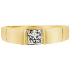 GIA Certified 0.70 Carat Princess Cut Diamond Solitaire Engagement Ring