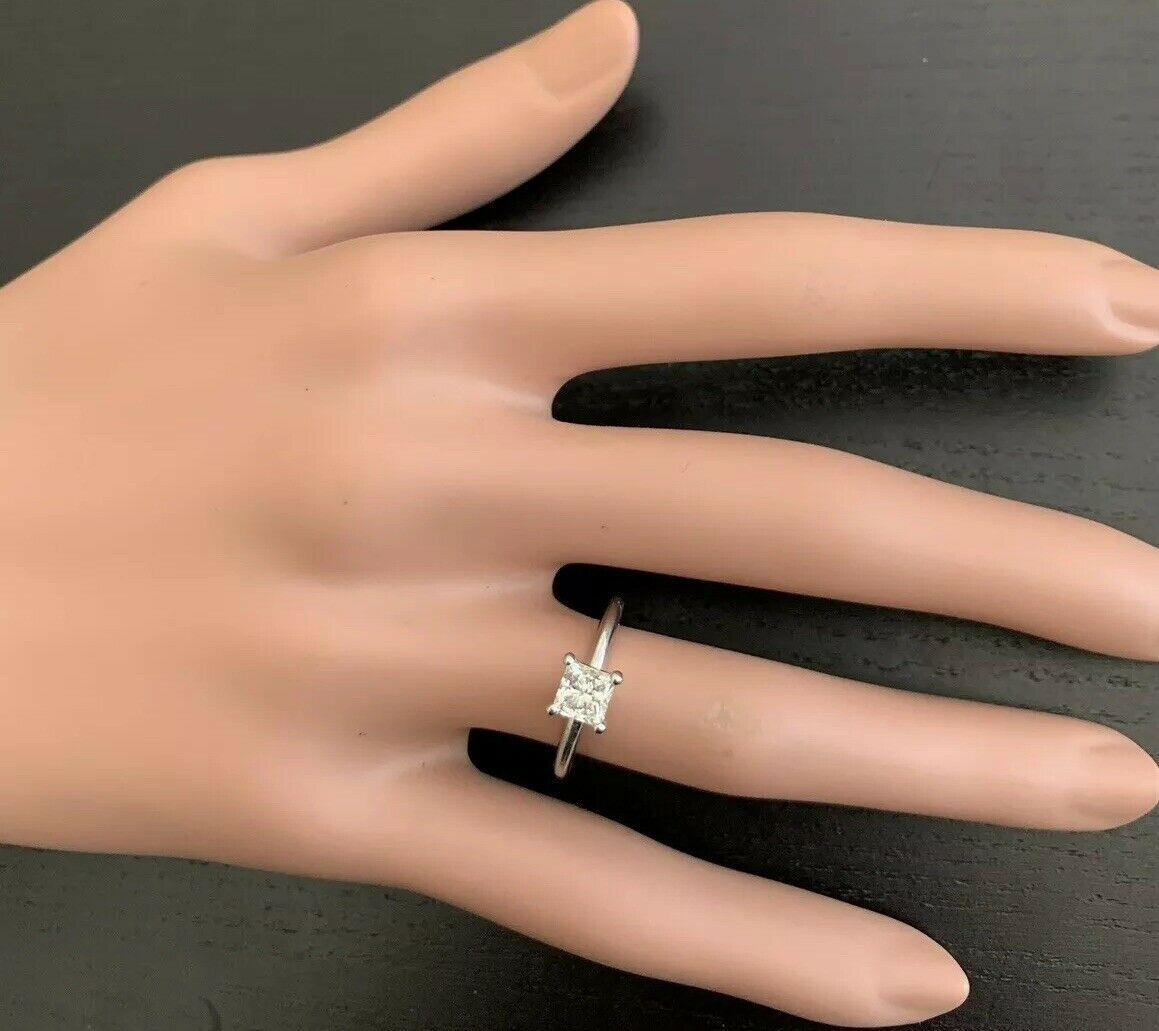 GIA Certified 0.70 Carats Diamond 950 Platinum Engagement Ring 1