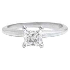 GIA Certified 0.70 Carats Diamond 950 Platinum Engagement Ring