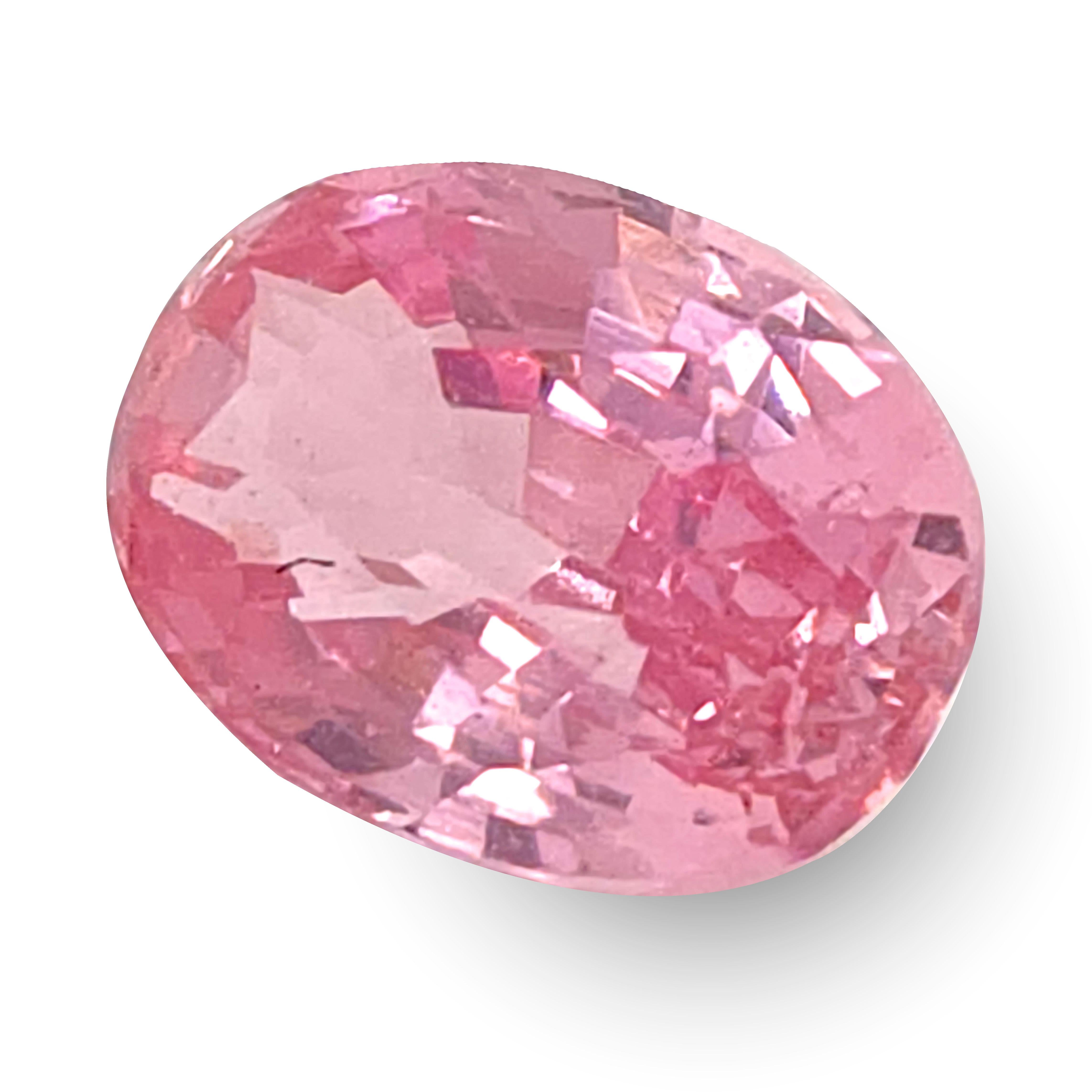 GIA Certified 0.70 Carats Unheated Padparadscha Sapphire In New Condition For Sale In Los Angeles, CA