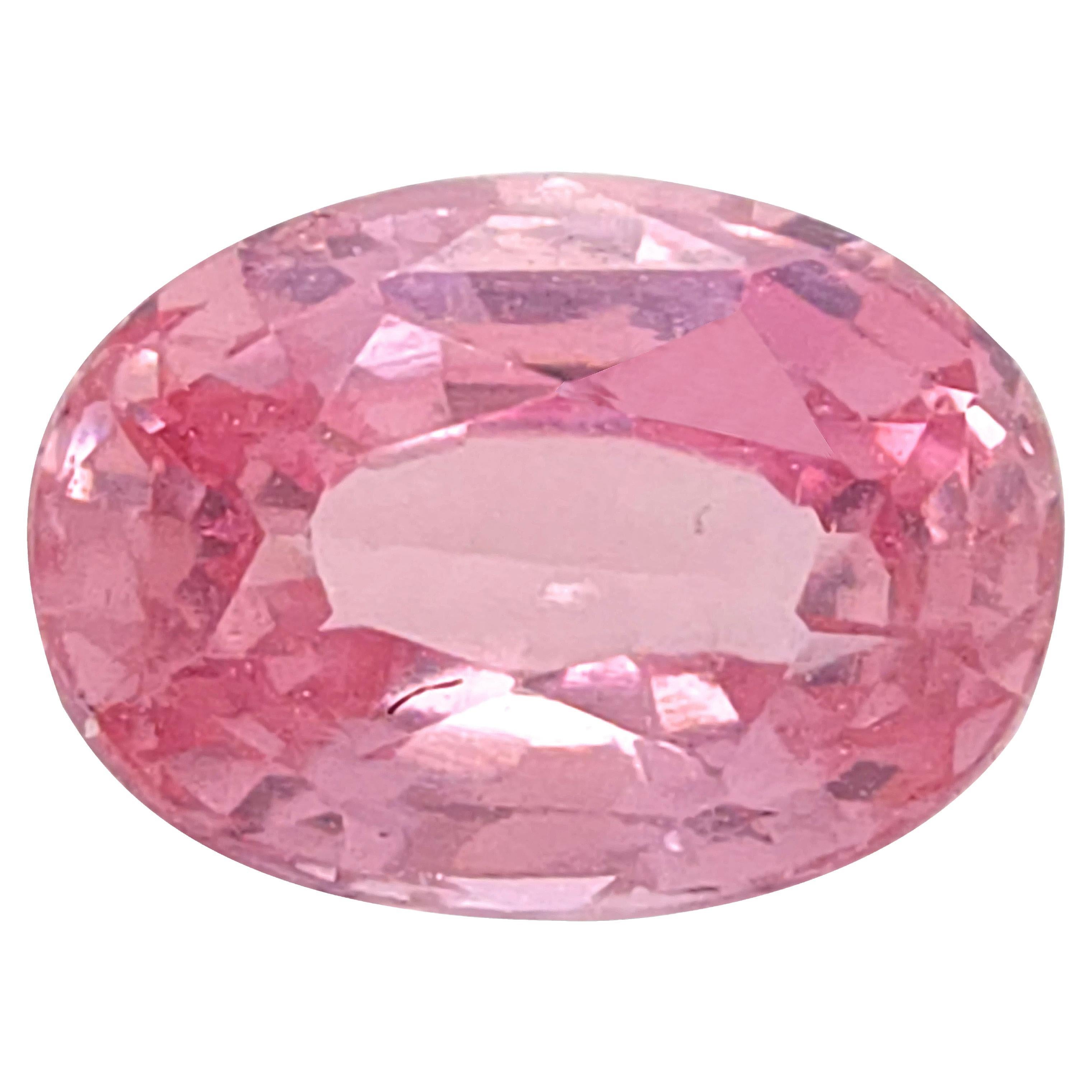 GIA Certified 0.70 Carats Unheated Padparadscha Sapphire For Sale