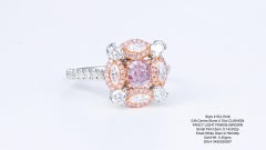 GIA Certified, 0.70 Ct Fancy Light Pinkish Brown, Natural Color Diamond Ring