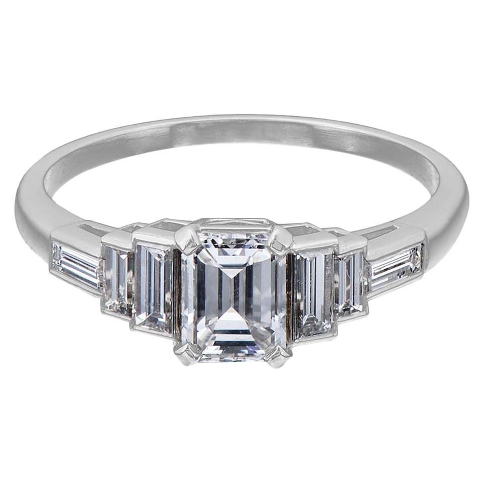 GIA Certified 0.71 Carat D Color Diamond Platinum Engagement Ring
