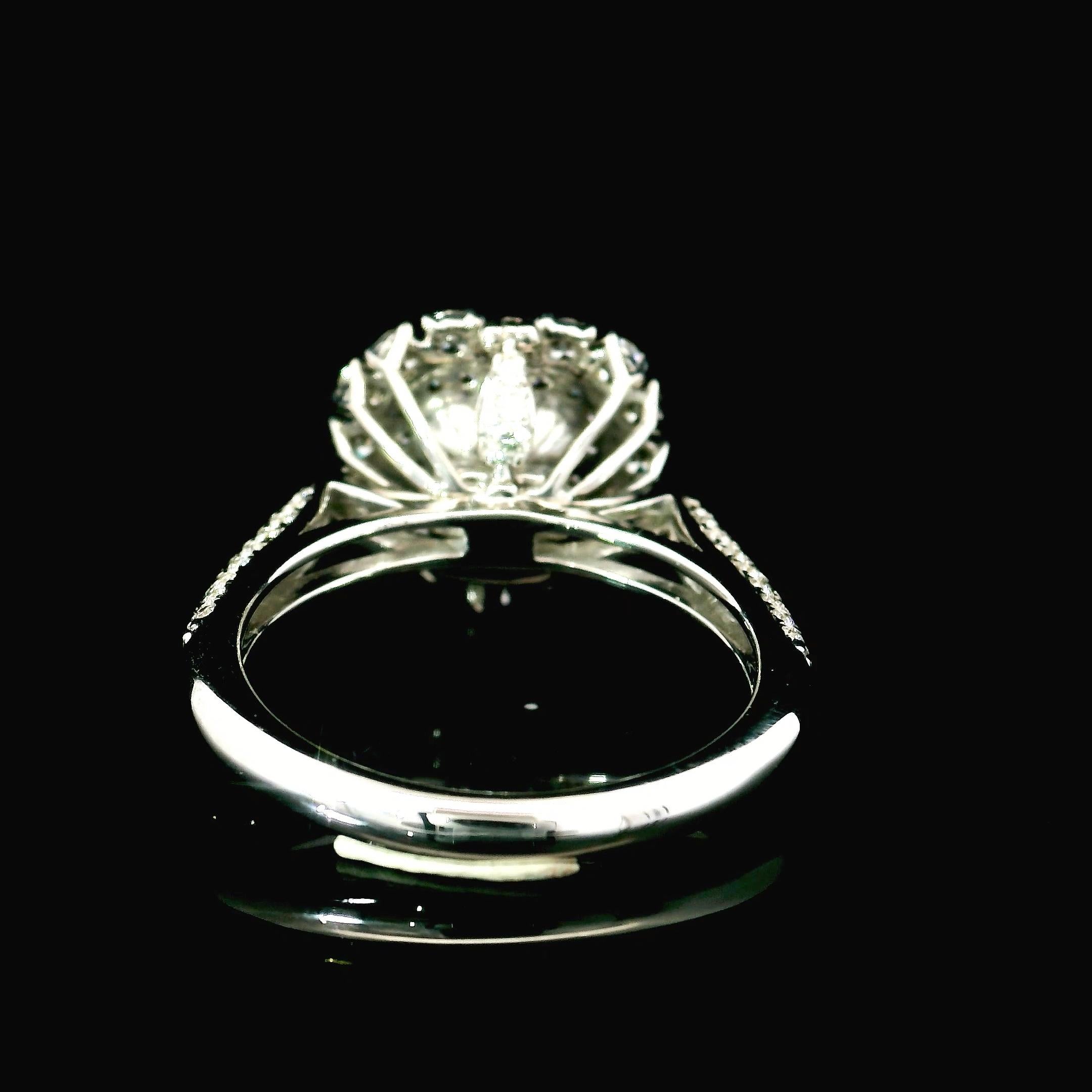 da uomo o donna Anello con diamante certificato GIA da 0,71 carati di colore rosa tenue con chiarezza VS2 in vendita