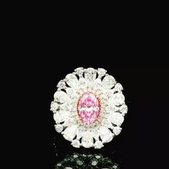 GIA Certified 0.71 Carat Faint Pinkish Brown VS2 Clarity Diamond Ring