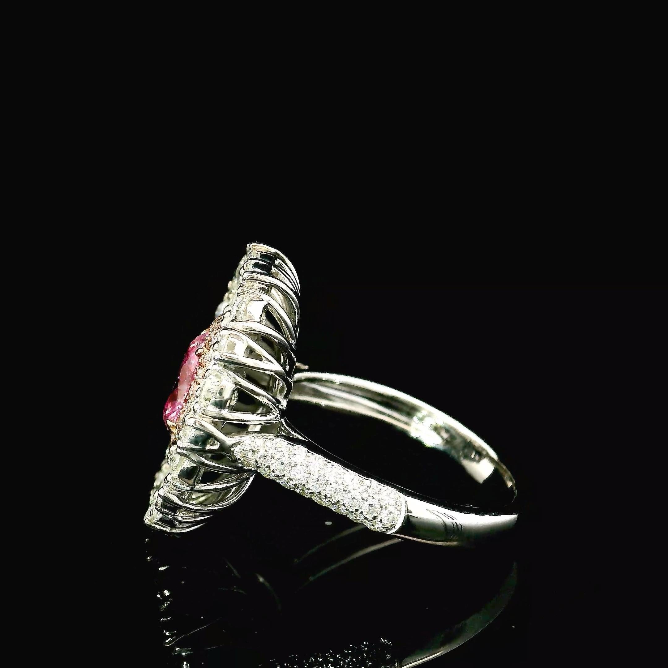 GIA Certified 0.71 Carat Faint Pinkish Brown VS2 Clarity Diamond Ring For Sale 1