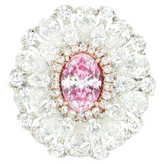 GIA Certified 0.71 Carat Faint Pinkish Brown VS2 Clarity Diamond Ring