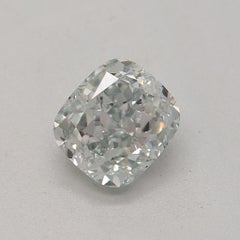 GIA Certified 0.71 Carat Fancy Light Grayish Green VS2 Clarity Diamond