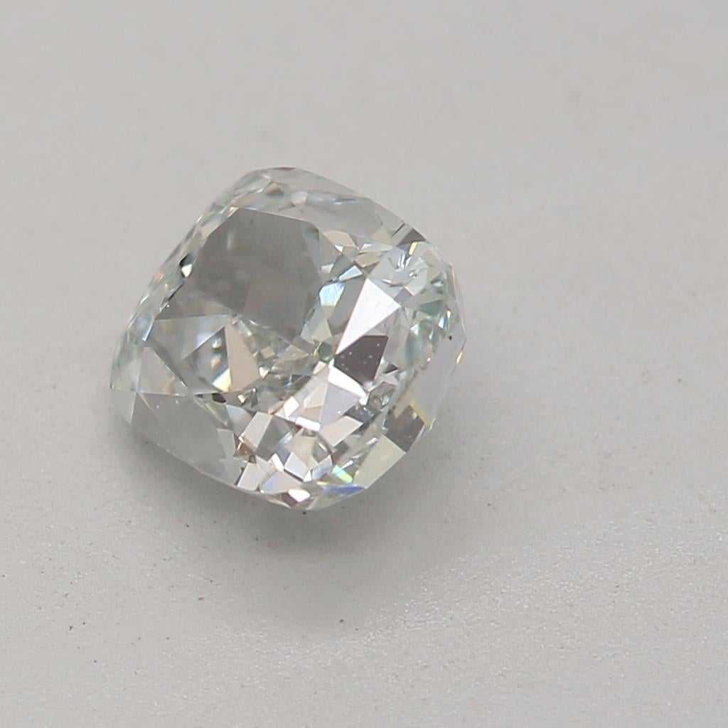 GIA-zertifiziert 0,71 Karat Fancy Light Grayish Green VS2 Reinheit Diamant (Kissenschliff) im Angebot