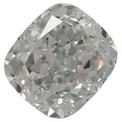 GIA Certified 0.71 Carat Fancy Light Grayish Green VS2 Clarity Diamond