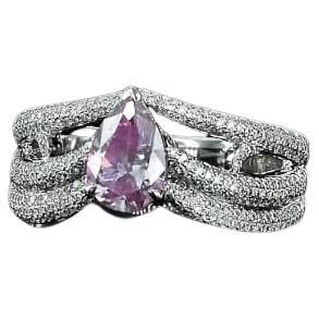 GIA zertifiziert 0,71 Karat Light Pink Diamond Ring I2 Reinheit