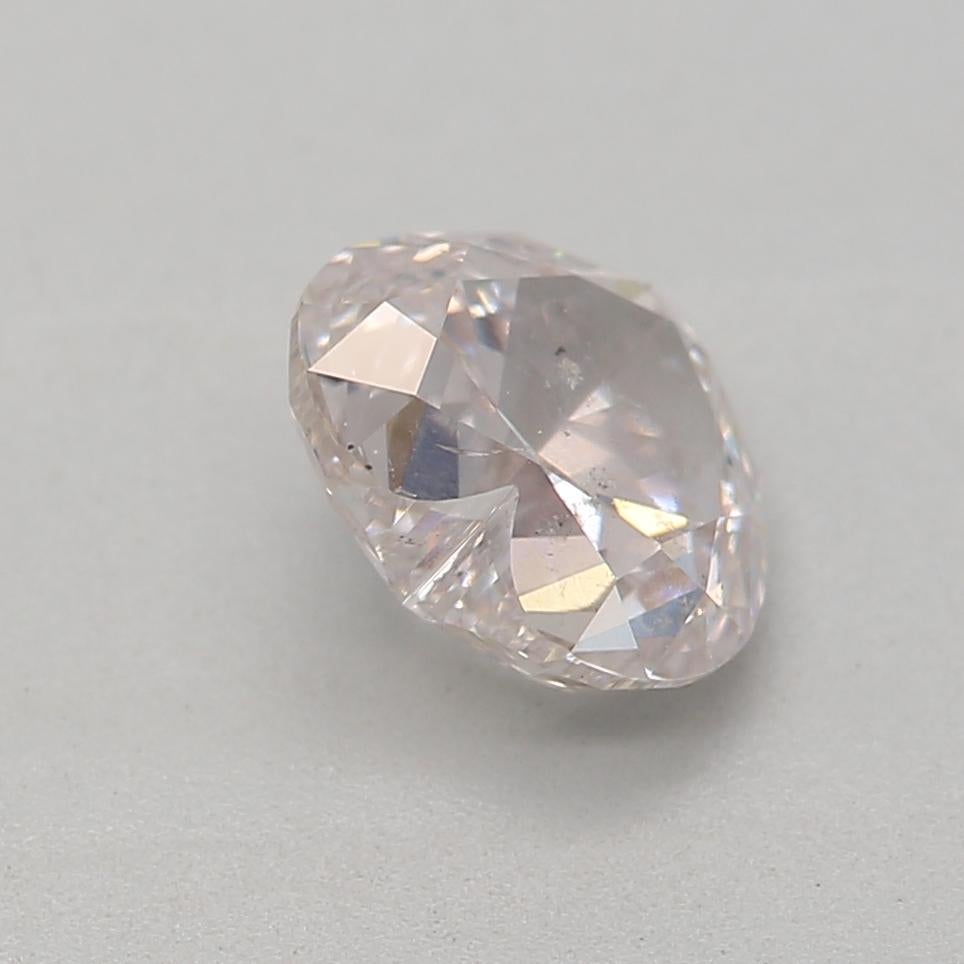 Women's or Men's GIA Certified 0.71 Carat Light Pink SI2 Clarity Diamond For Sale