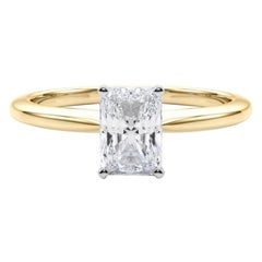 GIA-zertifizierter 0.71 Karat strahlender Solitär-Diamantring in Zackenform