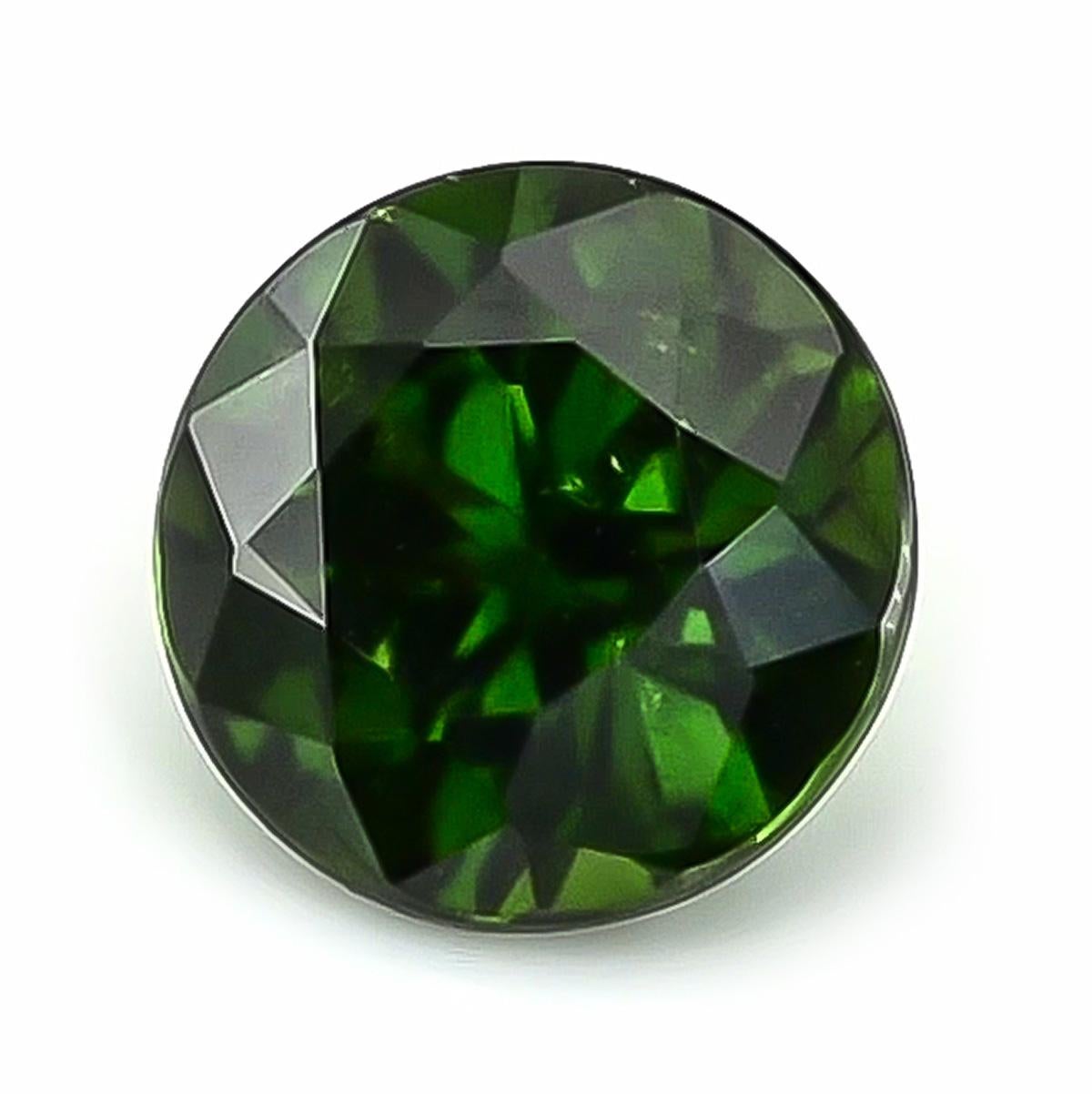 Mixed Cut GIA Certified 0.71 Carats Russian Demantoid Garnet with 'horse tail' inclusions  For Sale