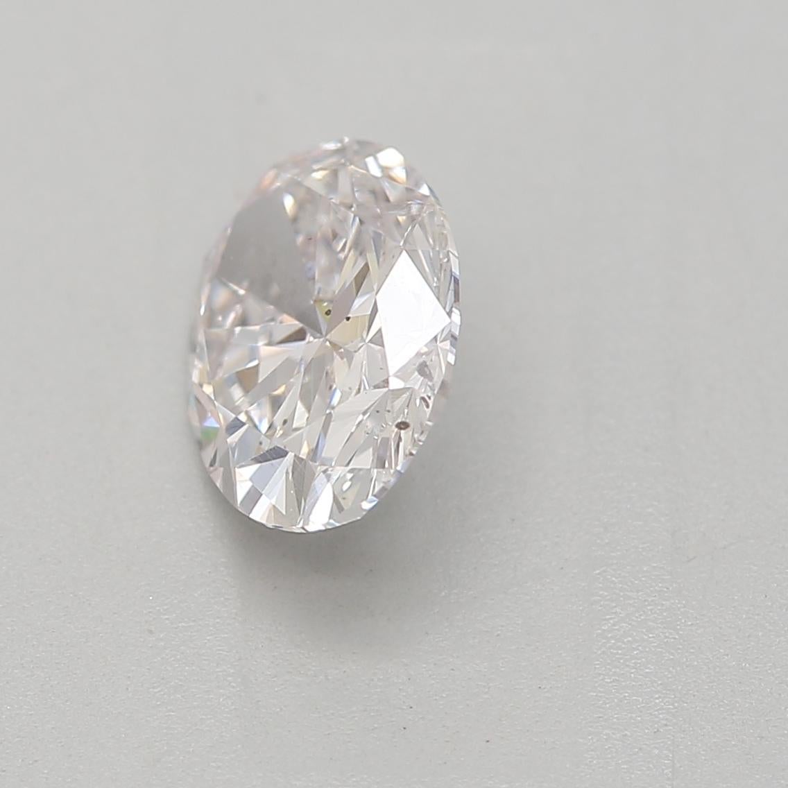 Taglio ovale Diamante certificato GIA da 0,72 carati di colore rosa tenue con purezza I1 in vendita