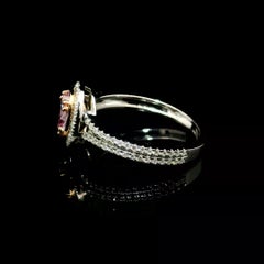 GIA Certified 0.72 Carat Faint Pink I1 Clarity Diamond Ring