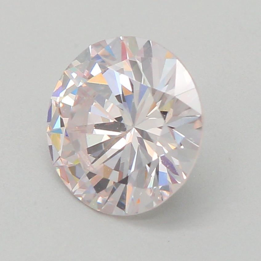 Taglio rotondo Diamante certificato GIA da 0,72 carati di colore rosa tenue con purezza VS1 in vendita