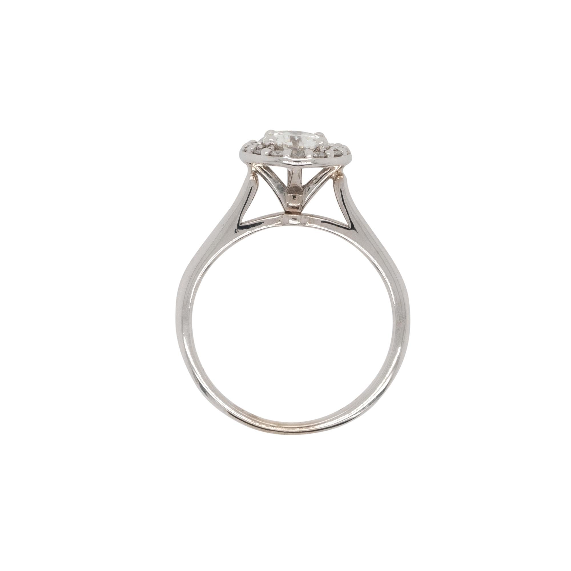 Bague de fiançailles en diamant rond brillant naturel de 0,72 carat certifié par le GIA en vente 6