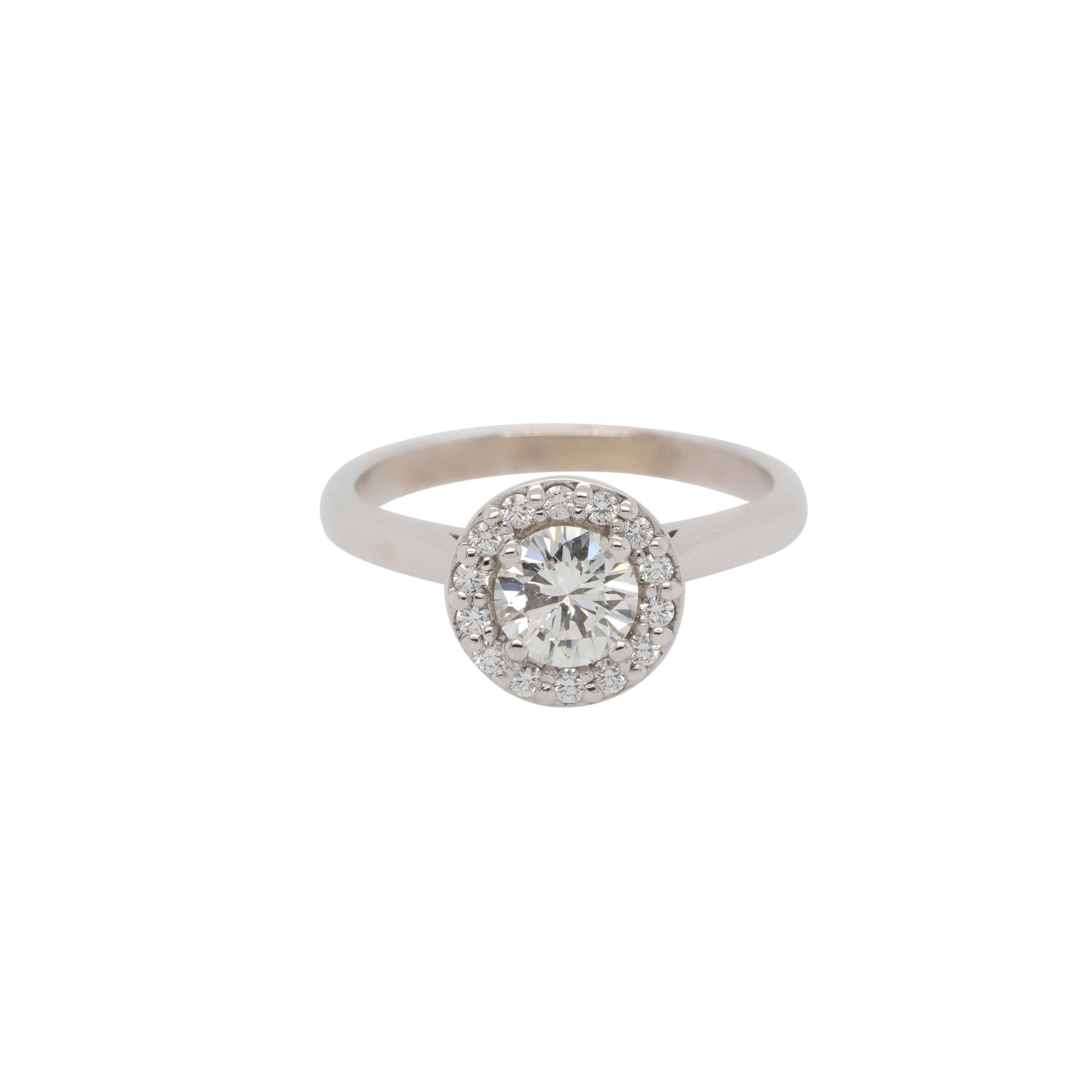 Bague de fiançailles en diamant rond brillant naturel de 0,72 carat certifié par le GIA en vente 2
