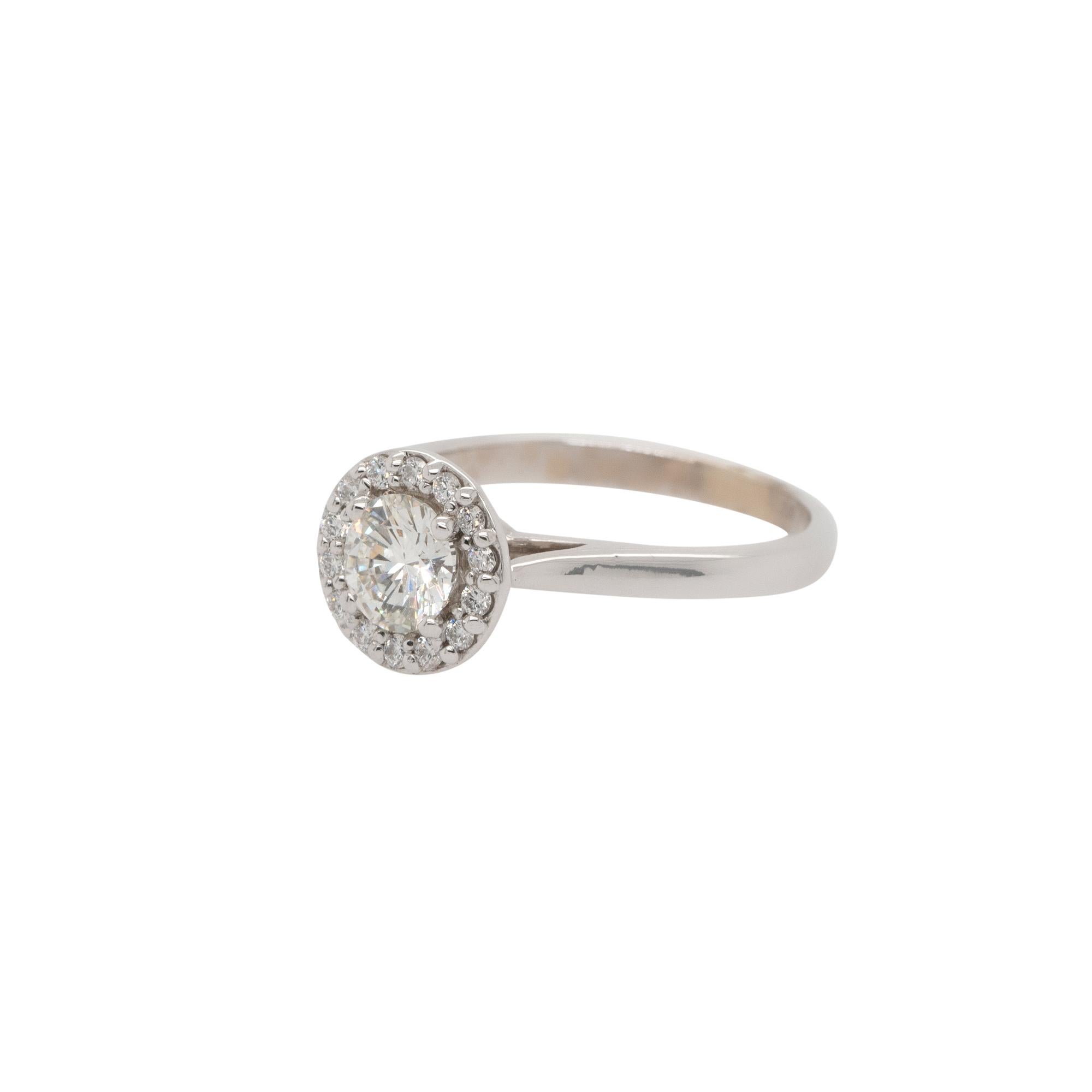 Bague de fiançailles en diamant rond brillant naturel de 0,72 carat certifié par le GIA en vente 3