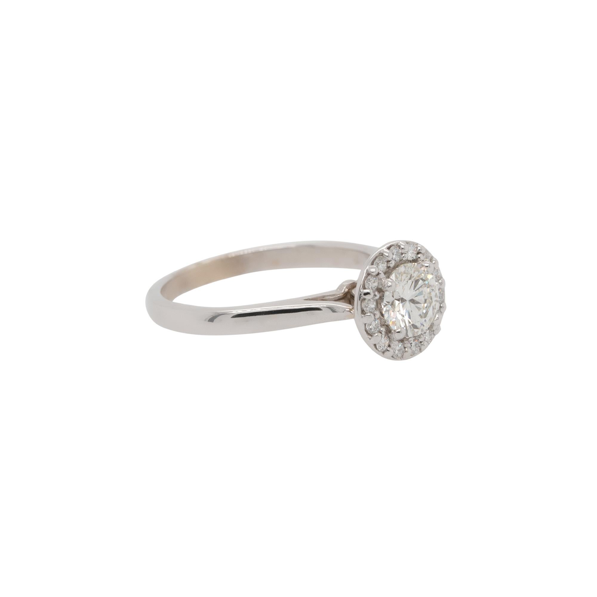 Bague de fiançailles en diamant rond brillant naturel de 0,72 carat certifié par le GIA en vente 4