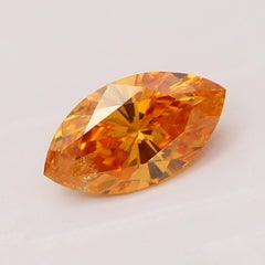 GIA Certified 0.73 Carat Fancy Deep Yellow Orange I1 Clarity Diamond