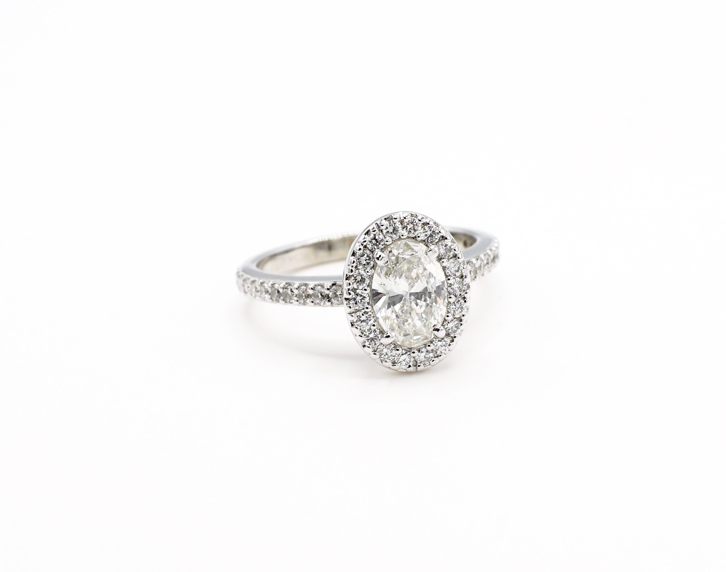 1.9 carat oval diamond ring
