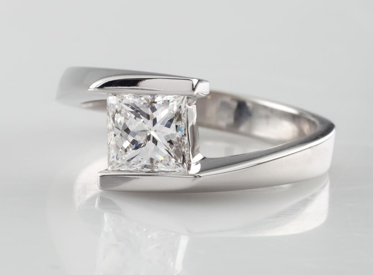 half carat princess cut diamond ring