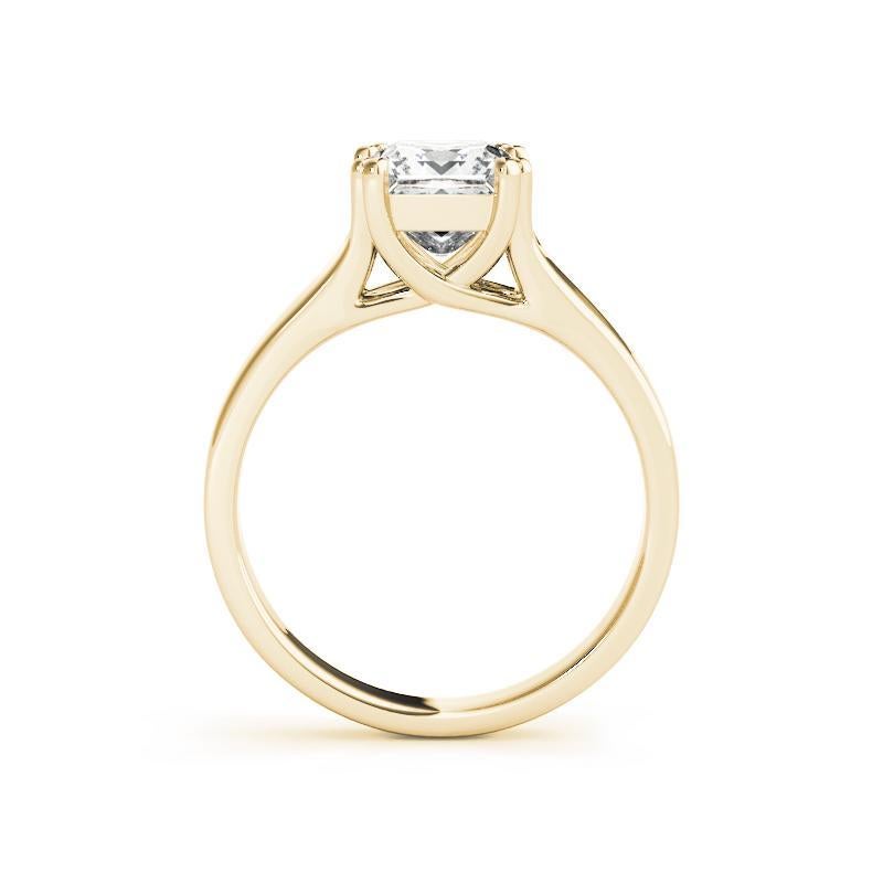Anello con diamante Princess a doppia corona intrecciata certificato GIA da 0,75 carati In condizioni Nuovo in vendita a New York, NY
