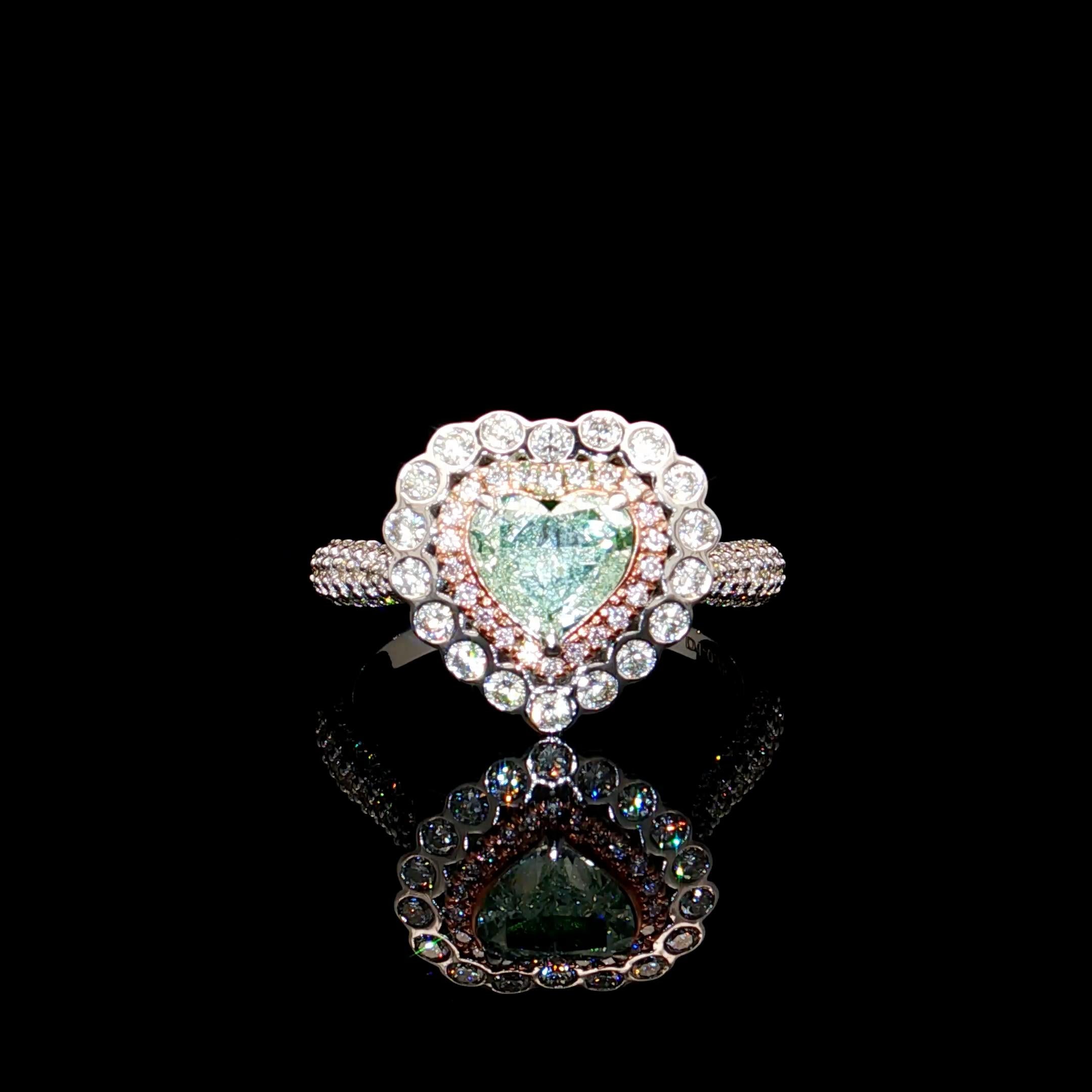 Anello con diamante SI2 Greene & Greene chiaro certificato GIA da 0,75 carati in vendita 3