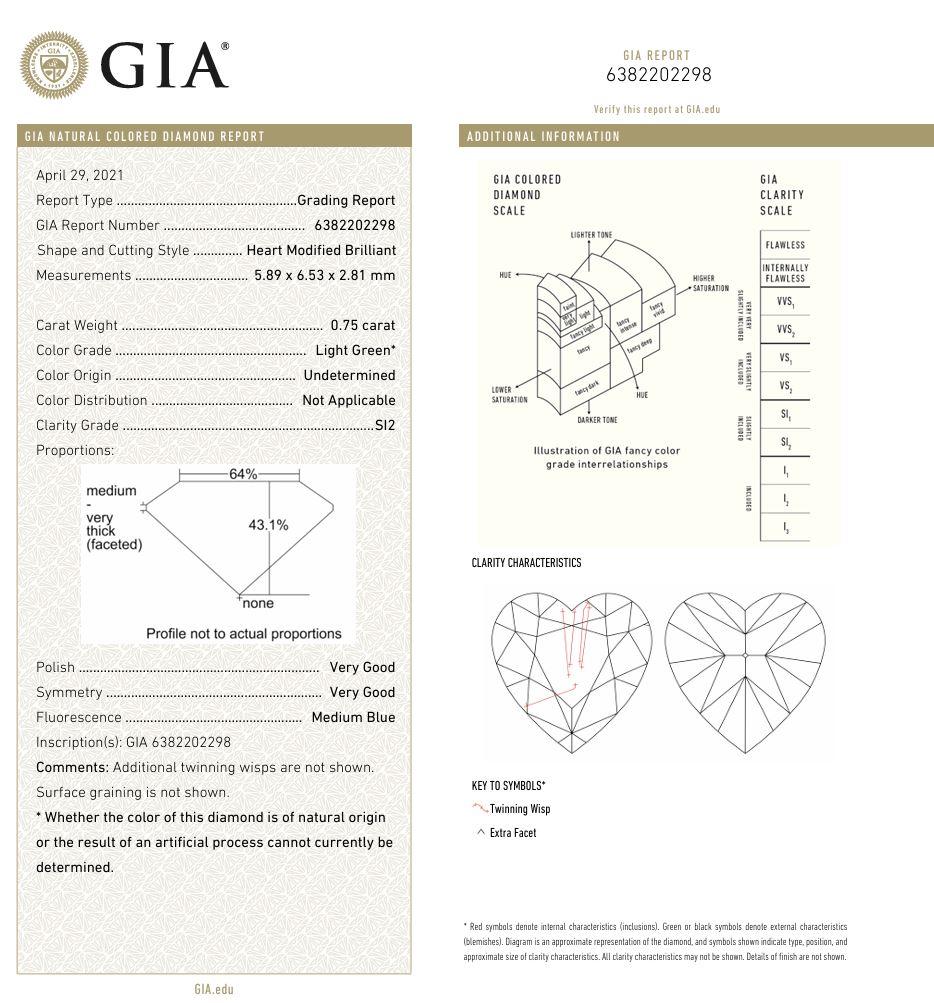 Anello con diamante SI2 Greene & Greene chiaro certificato GIA da 0,75 carati in vendita 4