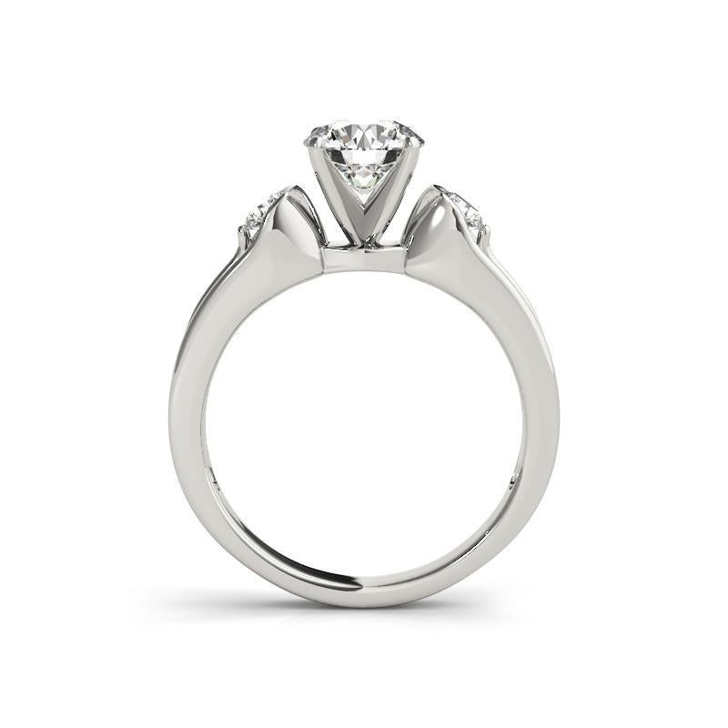 GIA Certified 0.75 Carat Round Bezel Three-Stone Diamond Ring In condizioni Nuovo in vendita a New York, NY