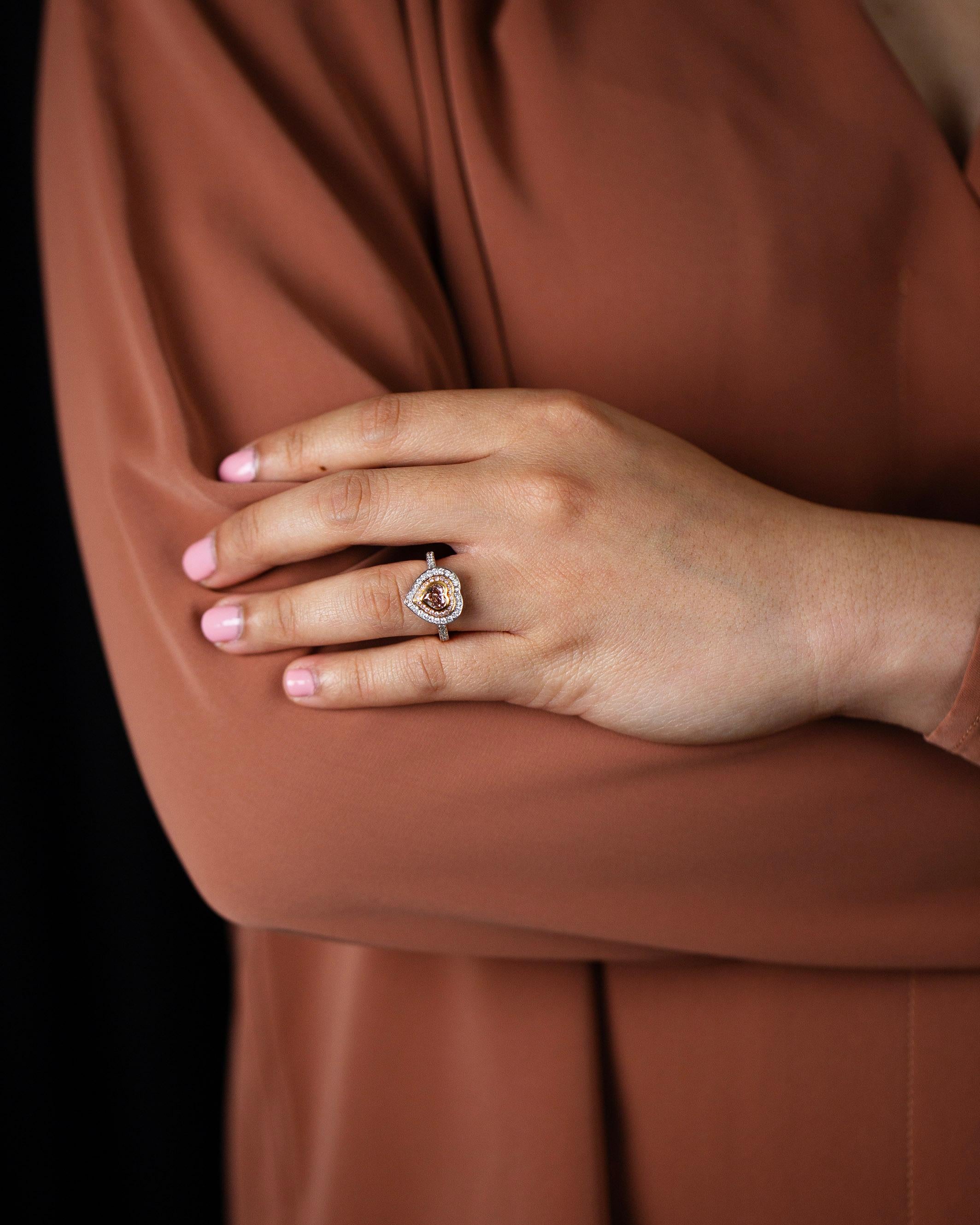 double halo heart ring