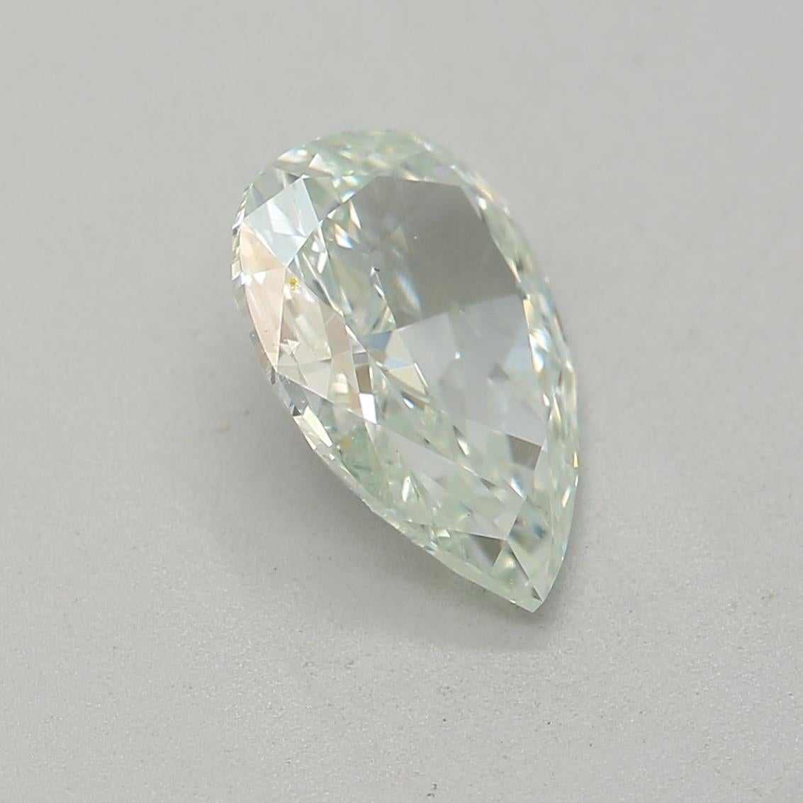 Women's or Men's GIA Certified 0.76 Carat Fancy Light Green SI1 Clarity Diamond For Sale