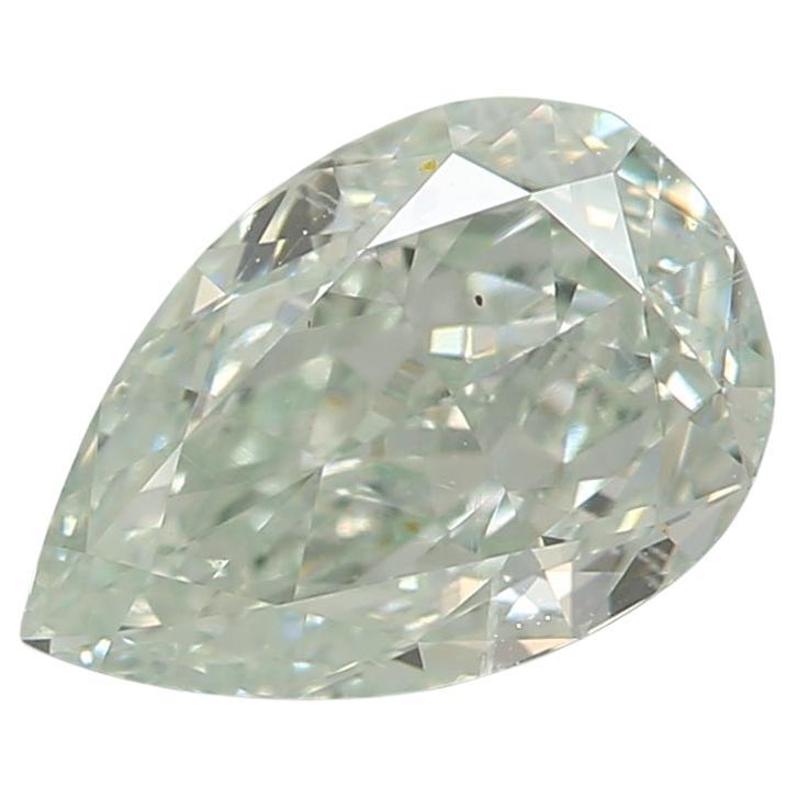 Diamant vert clair fantaisie certifié GIA de 0,76 carat de pureté SI1