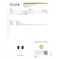 Natural Color Change Alexandrite Stone 0.76 carats with GIA Report / JupiterGem