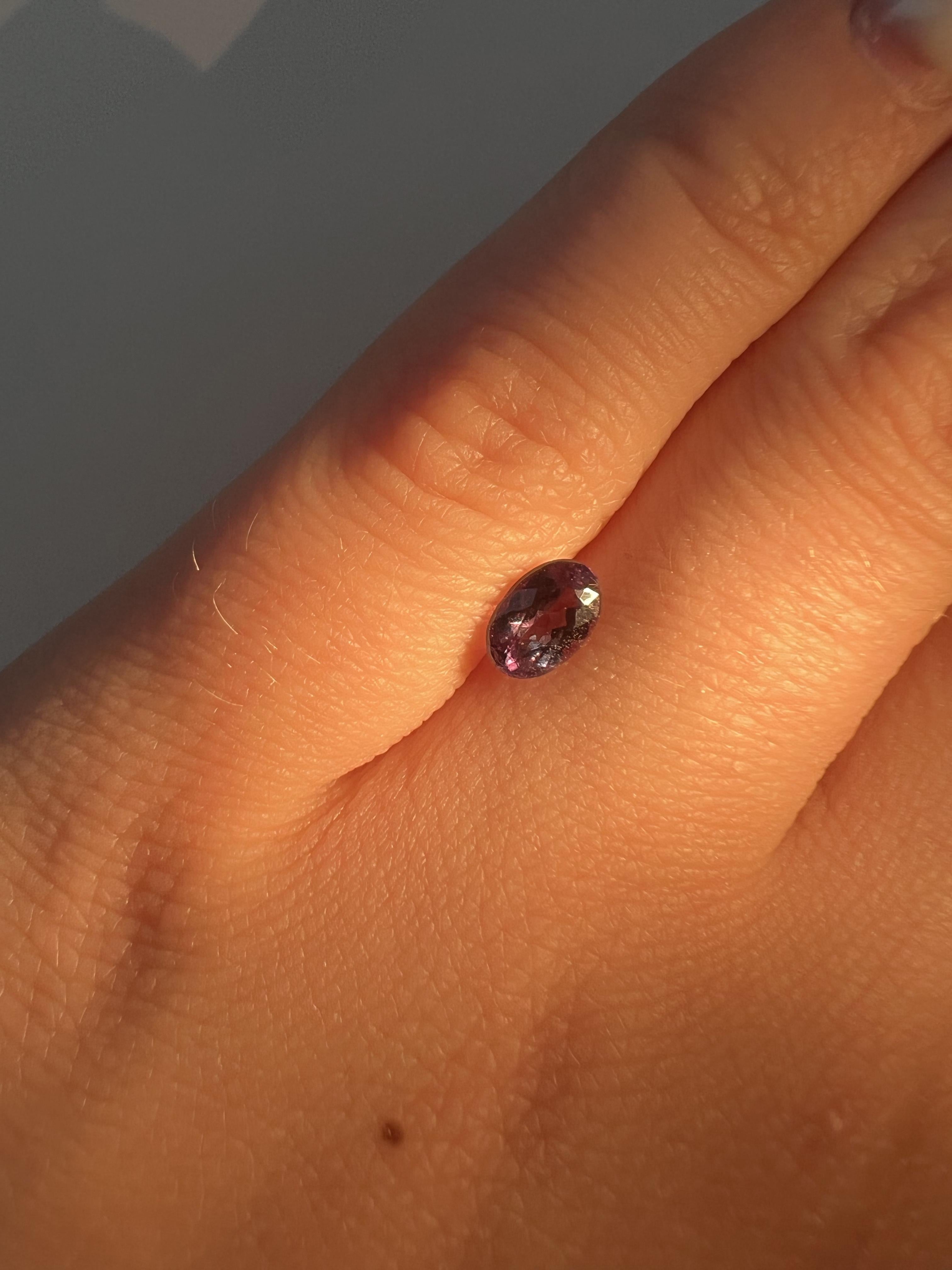 GIA Certified 0.76 Carat Natural Brazilian Alexandrite, Loose Alexandrite In New Condition For Sale In Los Angeles, CA