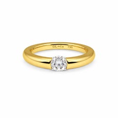 GIA Certified 0.76 Round Brilliant Cut Diamond Tapered Ring by Niessing