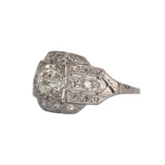 GIA Certified 0.77 Carat Diamond Platinum Engagement Ring